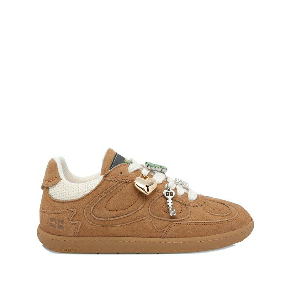 ガニー レディース スニーカー シューズ Round-toe charm sneakers Brown