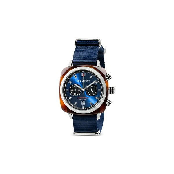 ブリストン メンズ 腕時計 アクセサリー Clubmaster sport 42mm watch Blue|asty
