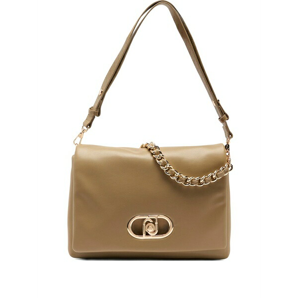 リュージョー レディース ショルダーバッグ バッグ Lapuffy large braided chain logo satchel Neutrals|asty