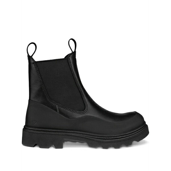 残響音 レディース ブーツ シューズ Grainer chelsea boots Black