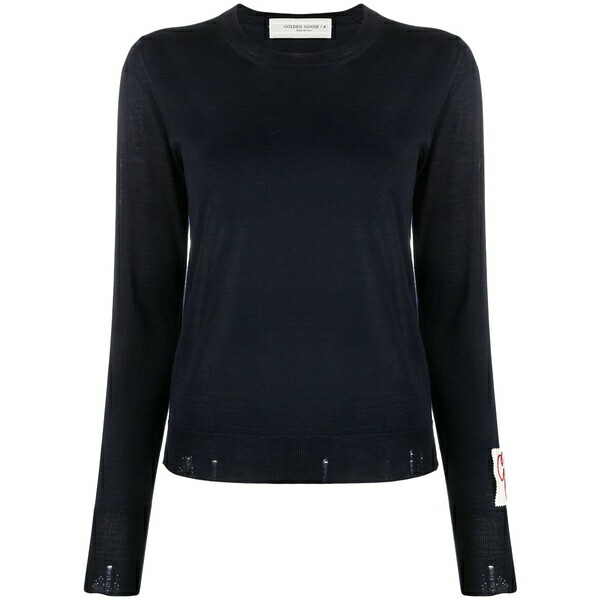 ゴールデングース レディース 編み物\u0026スウェーター アウター Ribbed-trim wool sweater Blue