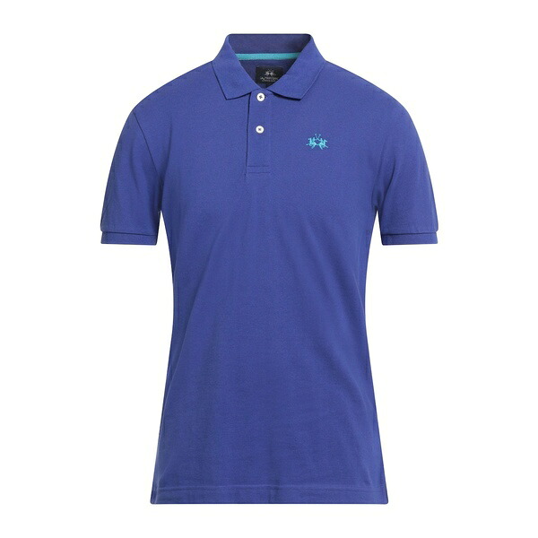 【貨物輸送無料】 ラ マルティーナ メンズ ティーシャツ トップス Polo shirts Purple Tシャツ・カットソー-トップス-メンズファッション