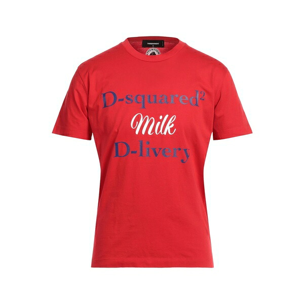 【送料無料】 ディースクエアード メンズ Tシャツ トップス T-shirts Red