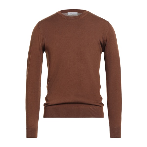 【貨物輸送無料】 アルファス テューディオ メンズ 編み物\u0026プルオーバー アウター Sweaters Brown