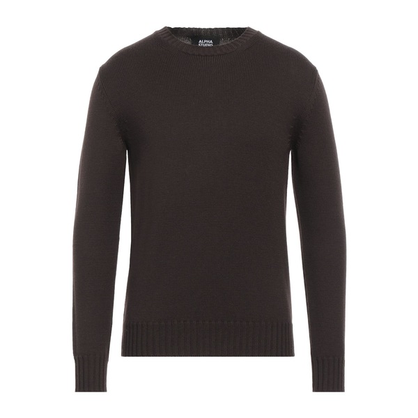 【貨物輸送無料】 アルファス テューディオ メンズ 編み物\u0026プルオーバー アウター Sweaters Brown