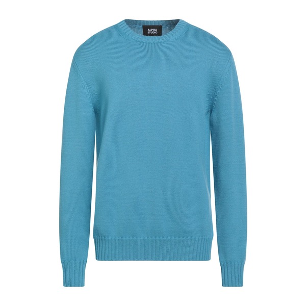 【貨物輸送無料】 アルファス テューディオ メンズ 編み物\u0026プルオーバー アウター Sweaters Azure