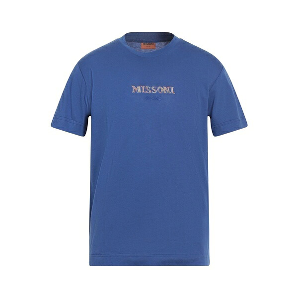 【送料無料】 ミッソーニ メンズ Tシャツ トップス T-shirts Blue