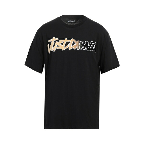 【送料無料】 ロベルトカヴァリ メンズ Tシャツ トップス T-shirts Black|asty