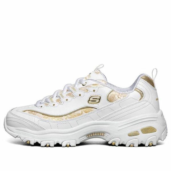Skechers スケッチャーズ レディース スニーカー 【(WMNS) Skechers D lites 1.0 White/Gold 13091-WHT】 サイズ US_5(22.0cm)｜asty