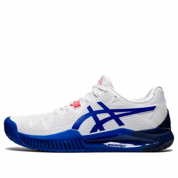 ASICS アシックス レディース スニーカー 【(WMNS) ASICS Gel Resolution 8 'White Lapis Lazuli Blue' 1042A072-107】 サイズ US_6(23.0cm)|asty