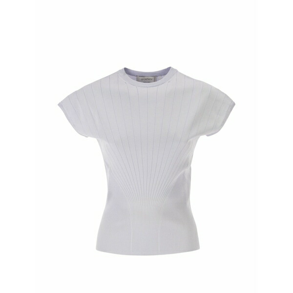 スポーツマックス レディース Tシャツ トップス Ribbed radial pattern jumper Purple|asty