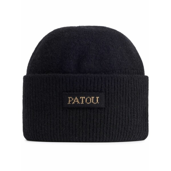 ジャンパトゥ レディース かぶり笠 付属品 Logo-patch beanie Black