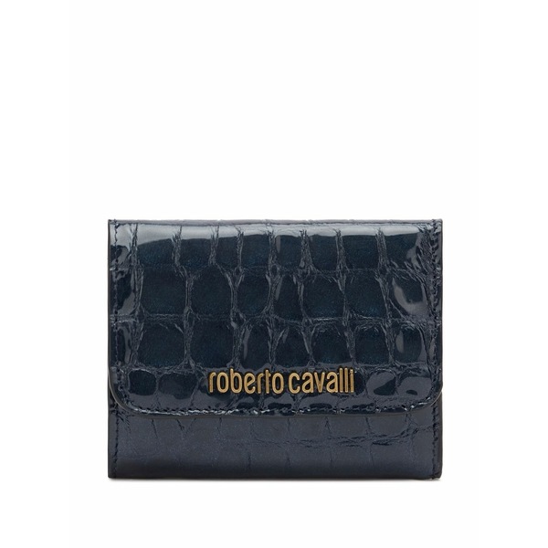 ロベルトカヴァリ レディース 紙入れ 付属品 Leather wallet Blue