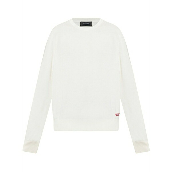 ディースクエアード メンズ ニット&セーター アウター Embroidered sweater White｜asty 54,480円
