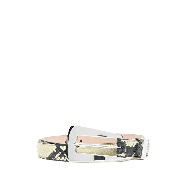紙凧 レディース 三尺帯 付属物 Lucca snakeskin-print buckle belt Neutrals