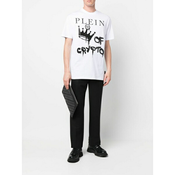 フィリッププレイン メンズ Tシャツ トップス グラフィック Tシャツ