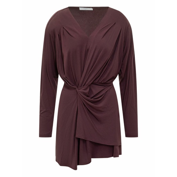 イロ レディース ワンピース トップス Draped knotted dress Purple｜asty