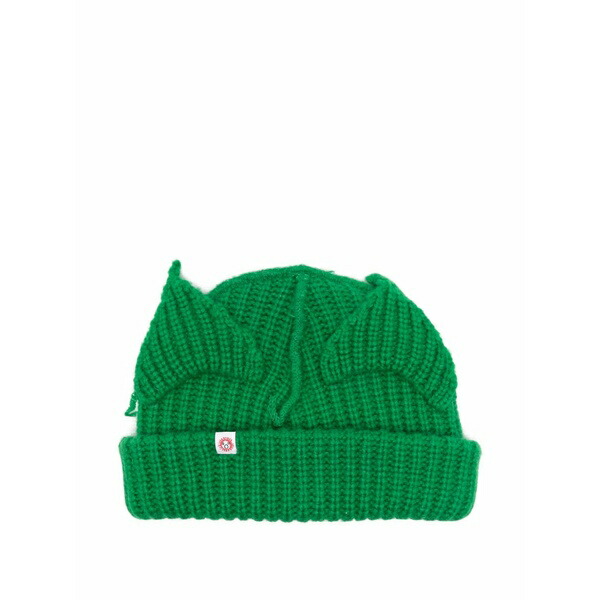 チャールズ・ジェフリー メンズ 帽子 アクセサリー  chunky ears beanie hat Green