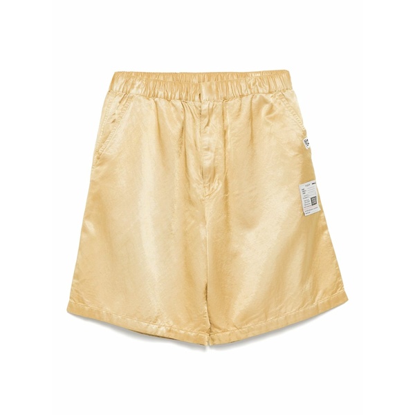 ミハラヤスヒロ メンズ カジュアルパンツ ボトムス Logo-patch shorts Metallic|asty