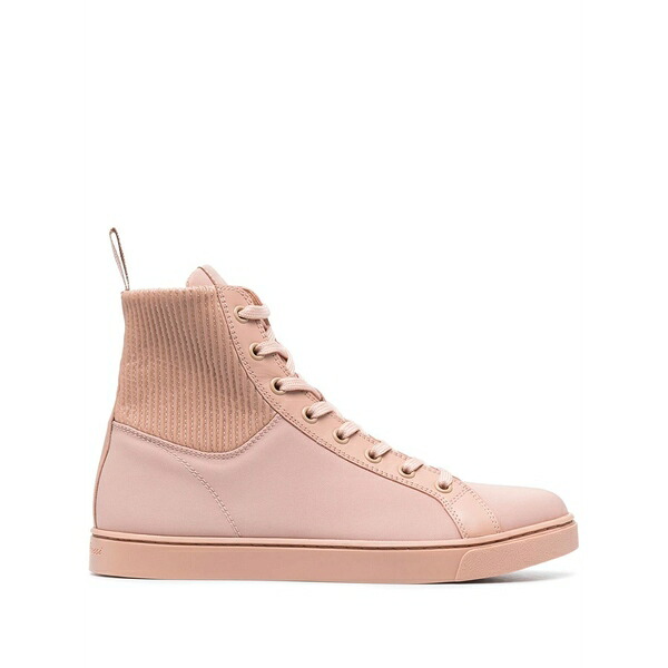 ジャンヴィト ロッシ レディース スニーカー シューズ Knit-panelled high-top sneakers Pink|asty