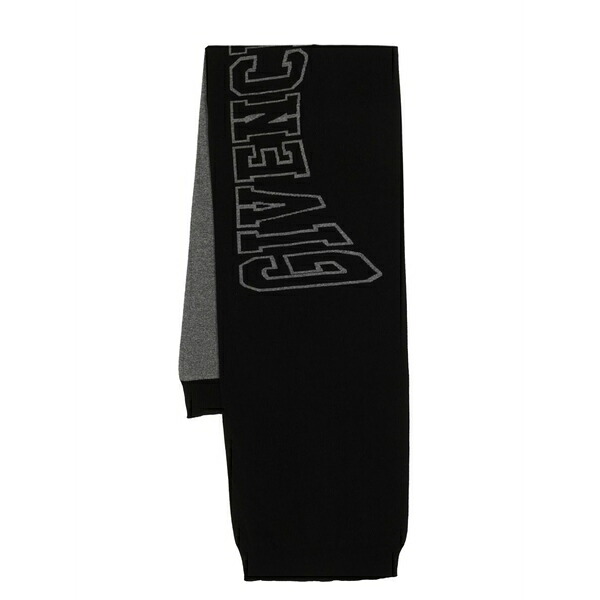 ジバンシー メンズ えり巻き・袈裟・えり巻き 付属物 Two-tone logo-print scarf Black