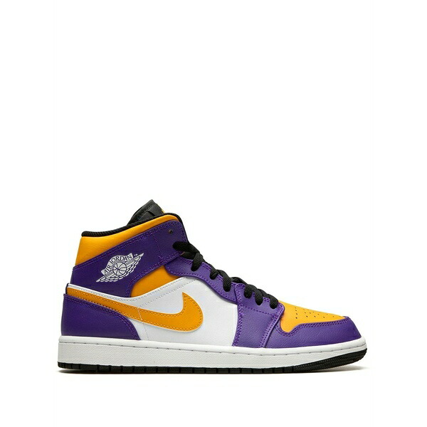 ジョーダン メンズ スニーカー シューズ Air jordan 1 mid "lakers" sneakers Purple|asty