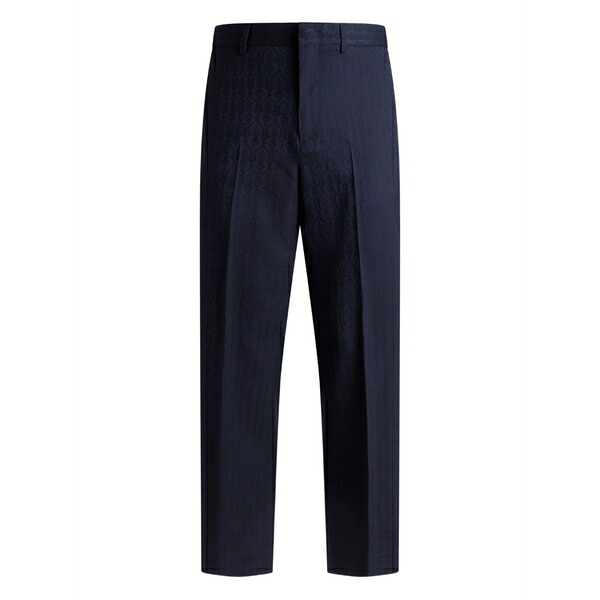 エトロ メンズ カジュアルパンツ ボトムス Jacquard wool trousers Blue|asty
