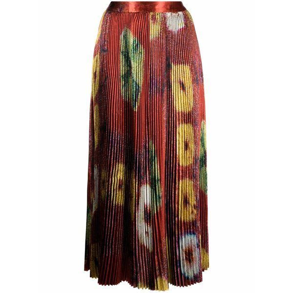 ウラ・ジョンソン レディース スカート ボトムス Rami high-waisted pleated skirt Red｜asty