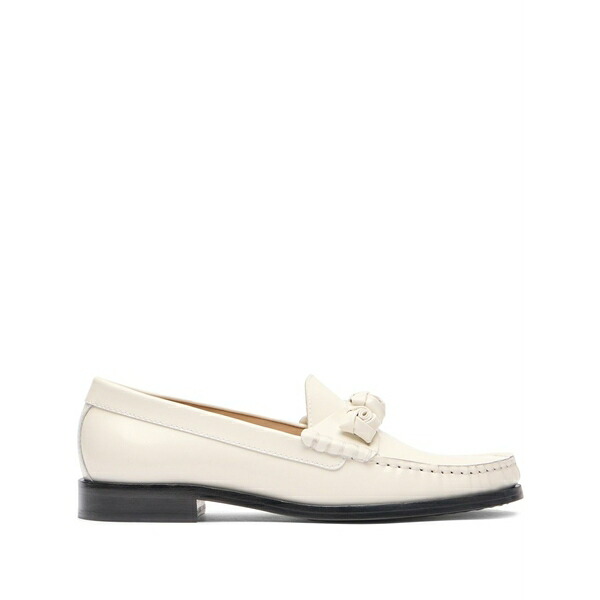 スチュアート ワイツマン レディース スリッポン・ローファー シューズ Leather loafers  White