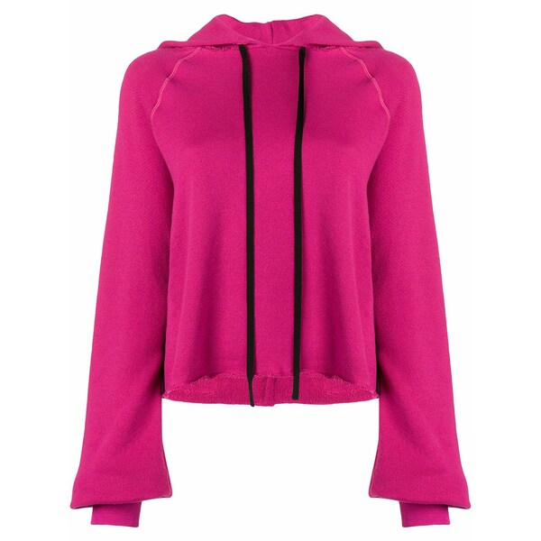 アンラベル プロジェクト レディース パーカー・スウェットシャツ アウター Ripped detail hoodie Pink｜asty
