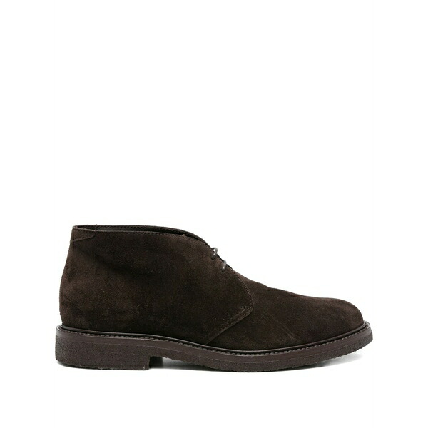 ヘンダーソン・ブラッコ メンズ ブーツ シューズ Suede lace-up boots Brown