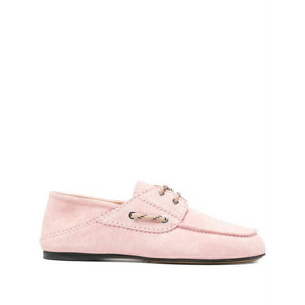 砂子ロ レディース スリッポン・ローファー シューズ Lace-up leather loafers Pink