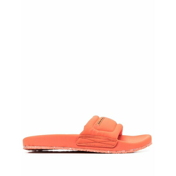 戸呂 プレストン メンズ サンダル シューズ Logo-patch slip-on slides Orange