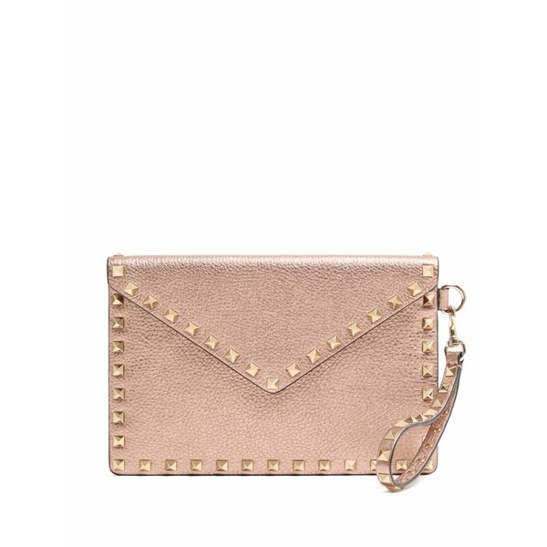 ヴァレンティノ ガラヴァーニ レディース クラッチバッグ バッグ Rockstud clutch bag Pink｜asty