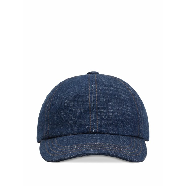 意中の女 メンズ かぶり笠 付属品 Denim side-patch cap Blue