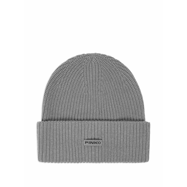ピンコ レディース 鳥打ち帽 付属物 Rib-knit beanie Grey