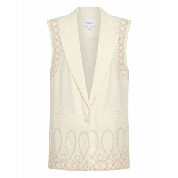 イクシア レディース 上衣＆上衣 アウター Alkali embroidered waistcoat Neutrals