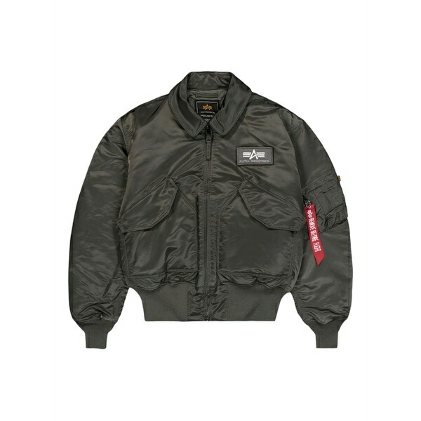 アルファインダストリーズ メンズ ジャケット＆ブルゾン アウター Logo-detail ribbed bomber jacket Grey｜asty