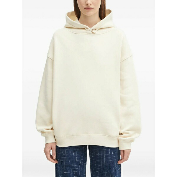 ケンゾー レディース パーカー・スウェットシャツ アウター Safety-pin long-sleeve hoodie White