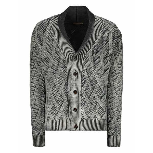 ムーレー メンズ ジレー アウター Lelio-ltc diamond-knit cardigan Grey