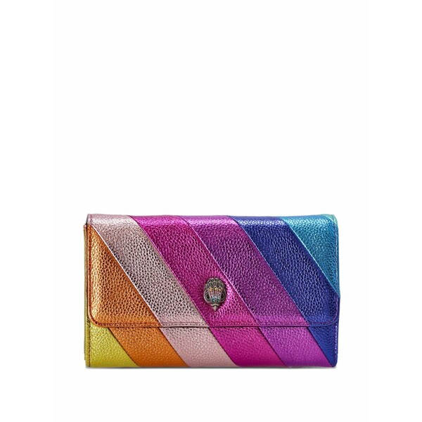 カートジェイガーロンドン レディース クラッチペダル御徒面子 御徒面子 Rainbow-stripe metallic clutch bag Pink