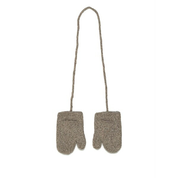 マルタンマルジェラ メンズ グローブ 付属物 Shetland-wool connecting-string mittens Neutrals
