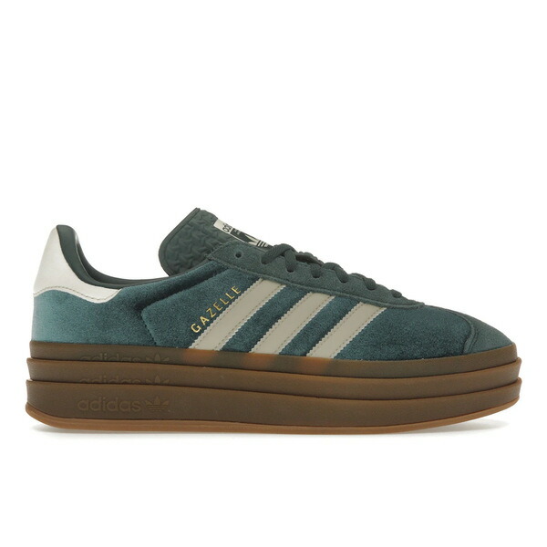 adidas アディダス レディース スニーカー  【adidas Gazelle Bold Mineral Green Velvet (Women)】  サイズ US_9(26.0cm) Mineral Green/Putty Grey/Mineral Green