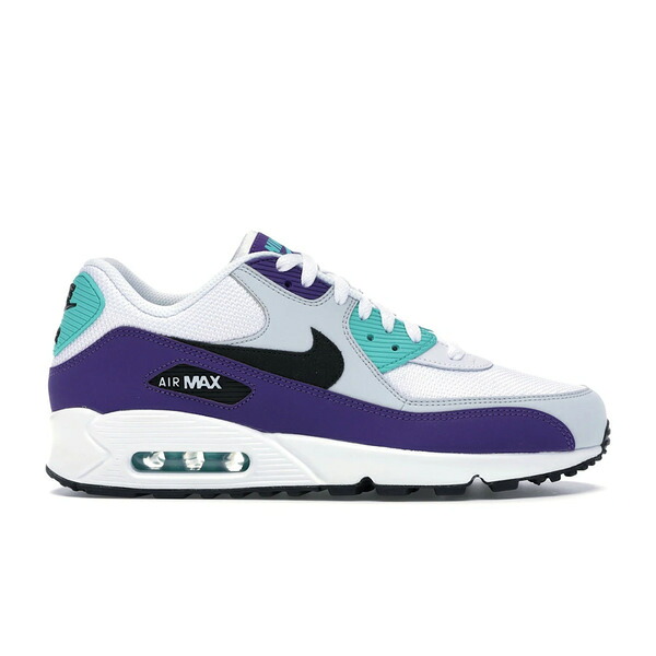 Nike ナイキ メンズ スニーカー 【Nike Air Max 90 Grape】 サイズ US_10(28.0cm) White/Black-Hyper Jade-Court Purple-Pure Platinum|asty