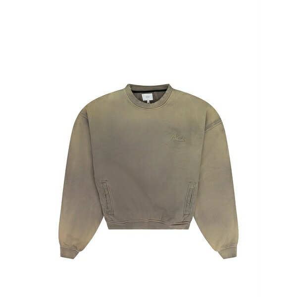 ルード メンズ パーカー・スウェットシャツ アウター Script logo sunfaded sweatshirt Green