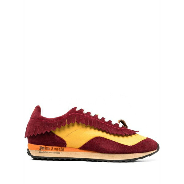 パーム・エンジェルス メンズ スニーカー シューズ Fringe runner low-top sneakers Red