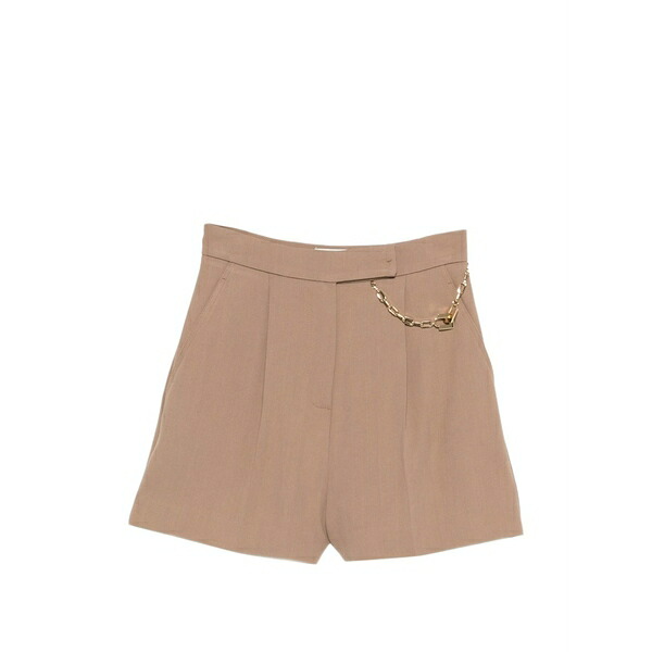 エリザベスフランキ レディース 心地好いズボン下 ボトムス Chain-detail shorts Neutrals