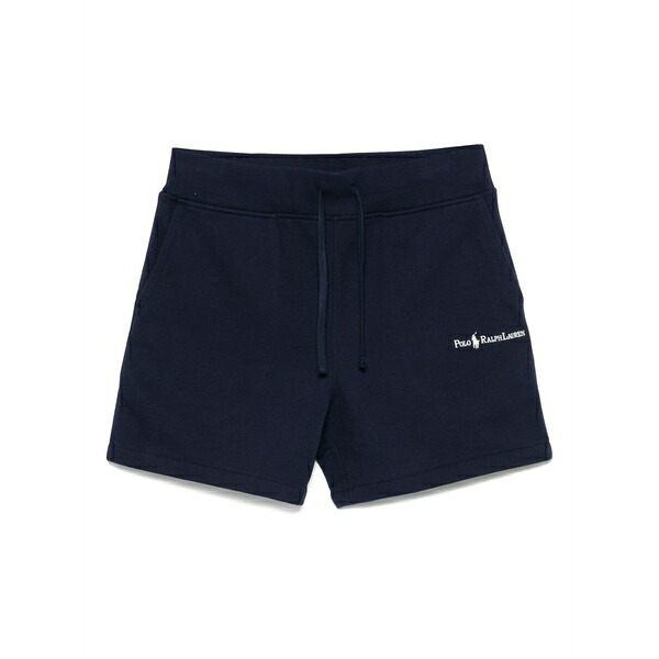 ラルフローレン メンズ 心地よいズボン下 ボトムス Logo-embroidered track shorts Blue