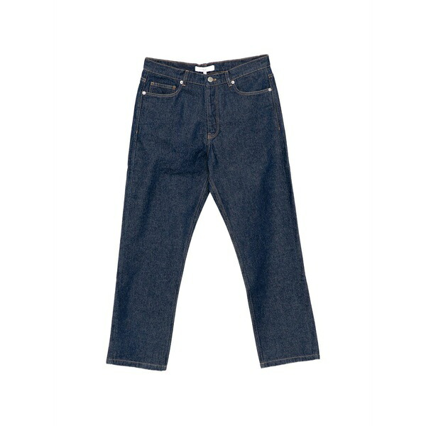 住みか 稲荷 メンズ ジーンズズボン下 ボトムス Logo-patched tapered jeans Blue