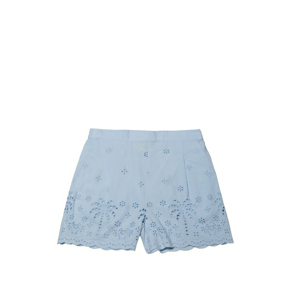 エムシーツーセイントバース レディース 心地好いズボン下 ボトムス Amani broderie-anglaise scalloped shorts Blue